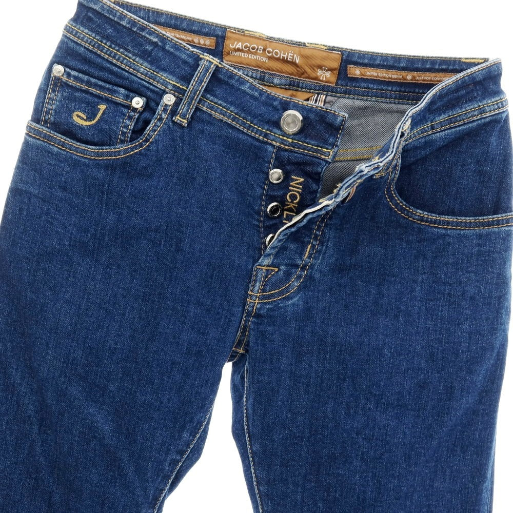 【中古】ヤコブコーエン JACOB COHEN LIMITED EDITION NICK LTD ストレッチ デニムパンツ ジーンズ ネイビーブルー【サイズ28】【 状態ランクB 】【 メンズ 】