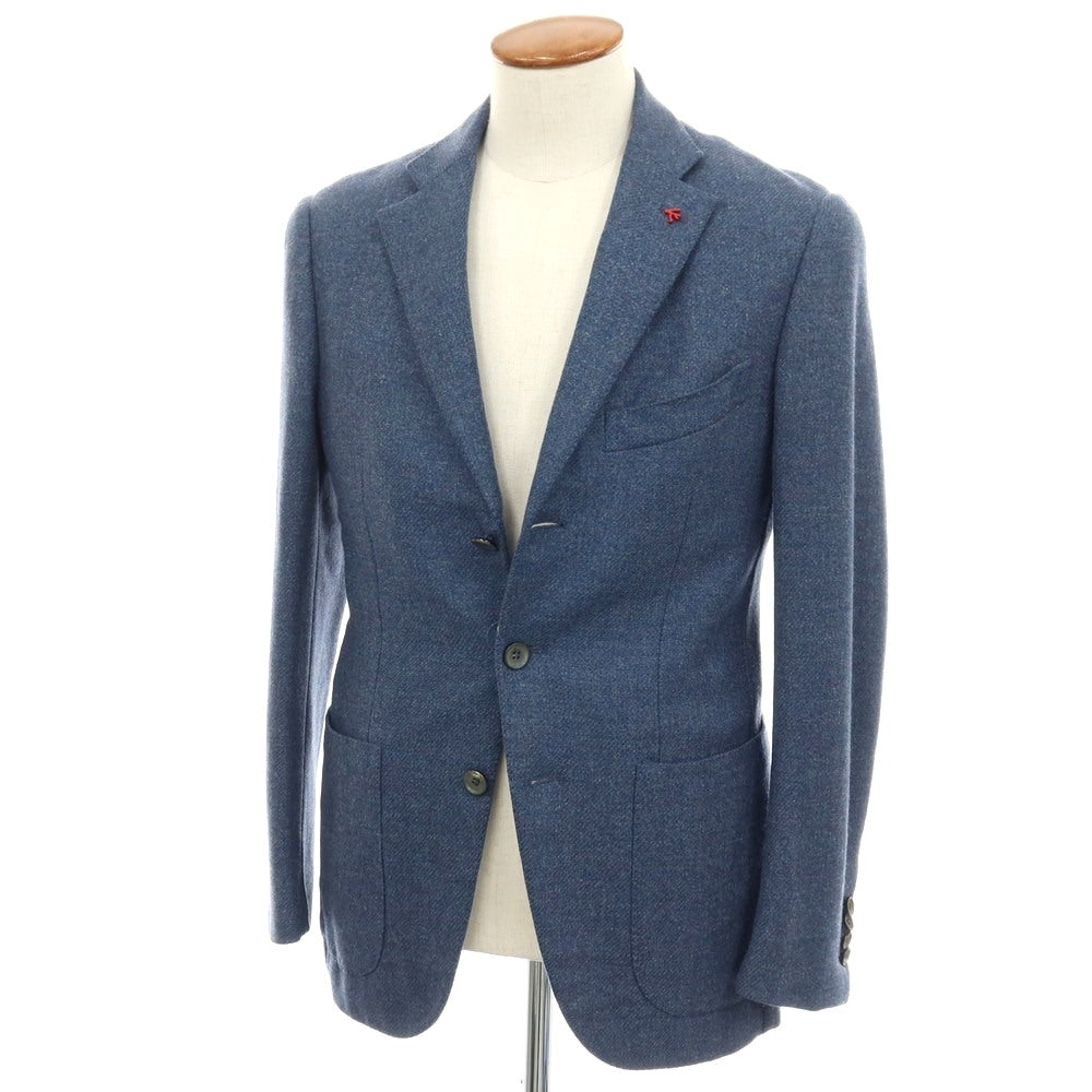 【中古】イザイア ISAIA SAILOR ウールカシミヤ 3B テーラードジャケット ブルー【サイズ46】【 状態ランクB 】【 メンズ 】[APD]