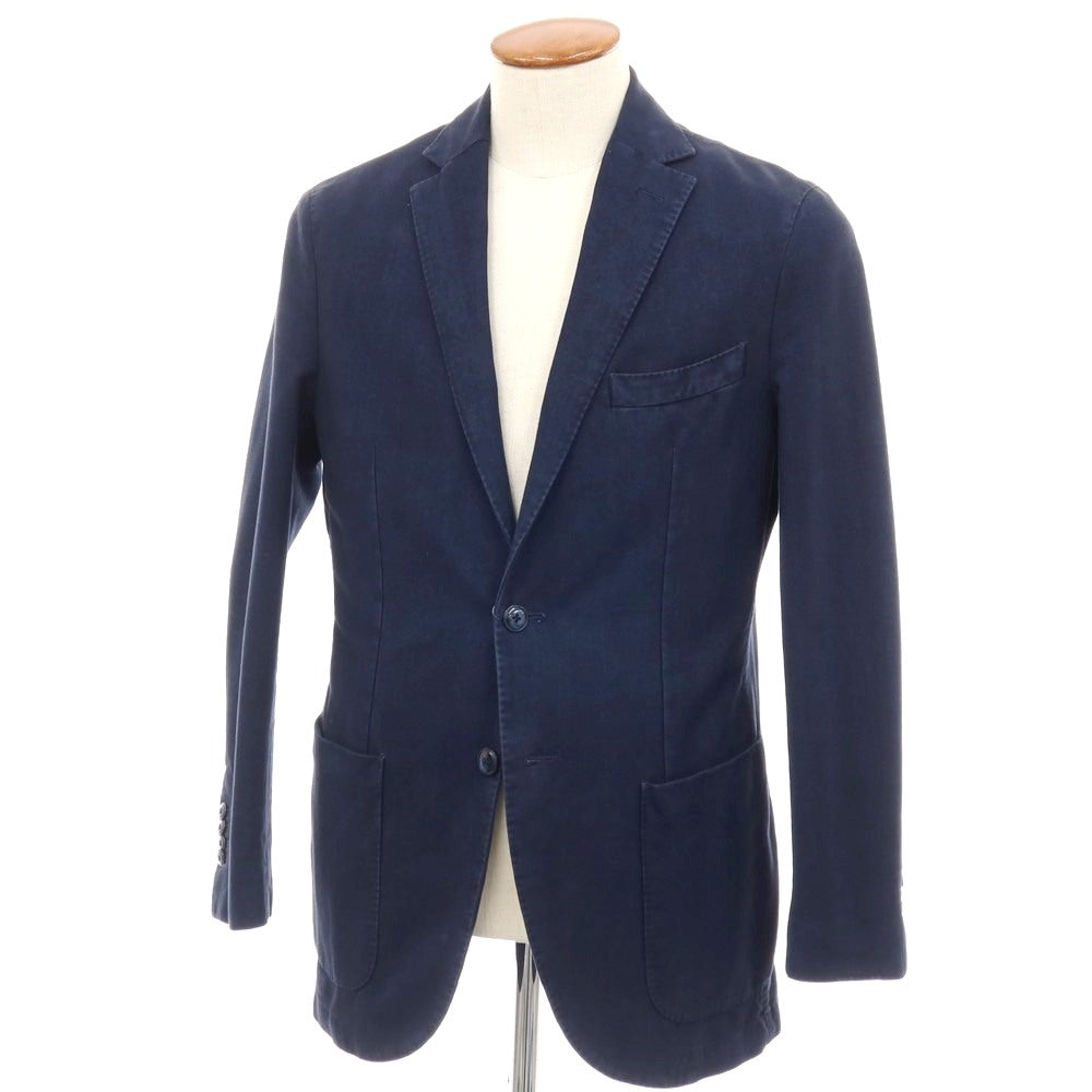 【中古】エルビーエム1911 L.B.M.1911 コットン ヘリンボーン 2B テーラードジャケット ネイビー【サイズ46】【 状態ランクC 】【 メンズ 】
