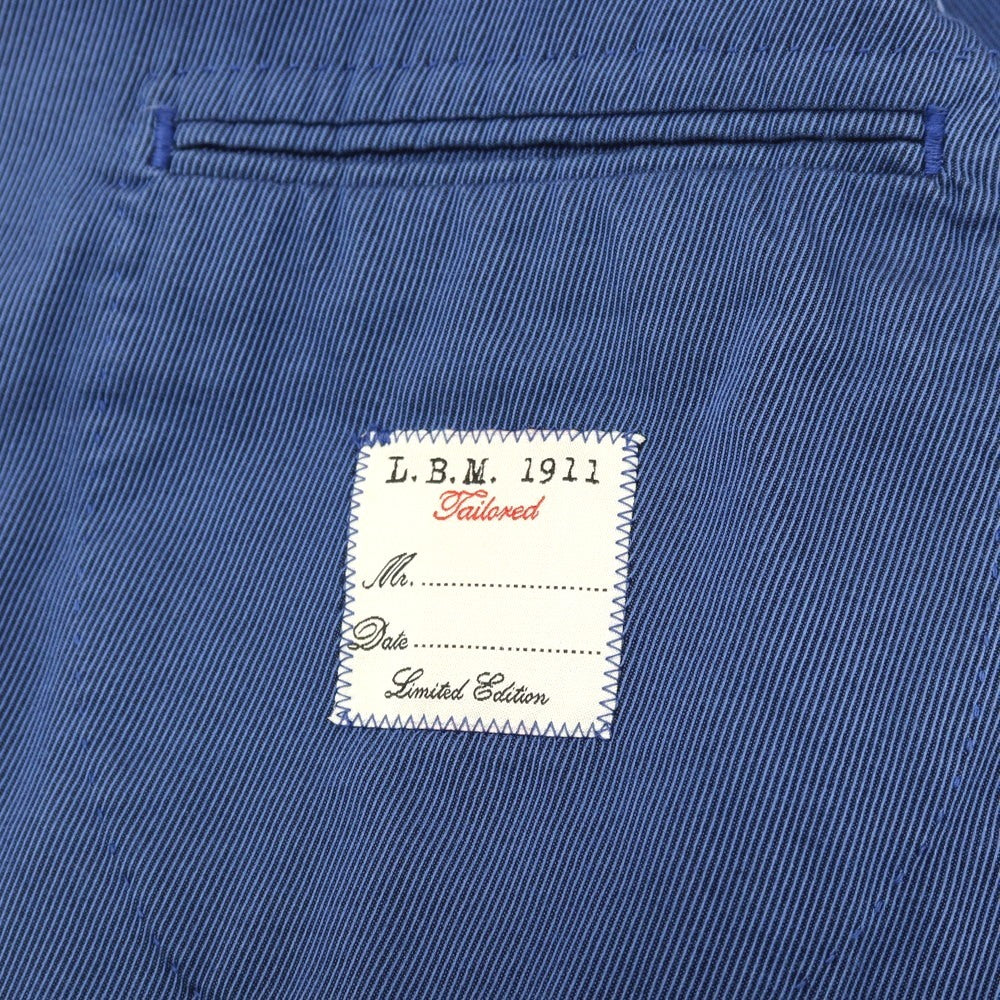 【中古】エルビーエム1911 L.B.M.1911 コットンモヘヤ 2B テーラードジャケット ブルー【サイズ48】【 状態ランクC 】【 メンズ 】