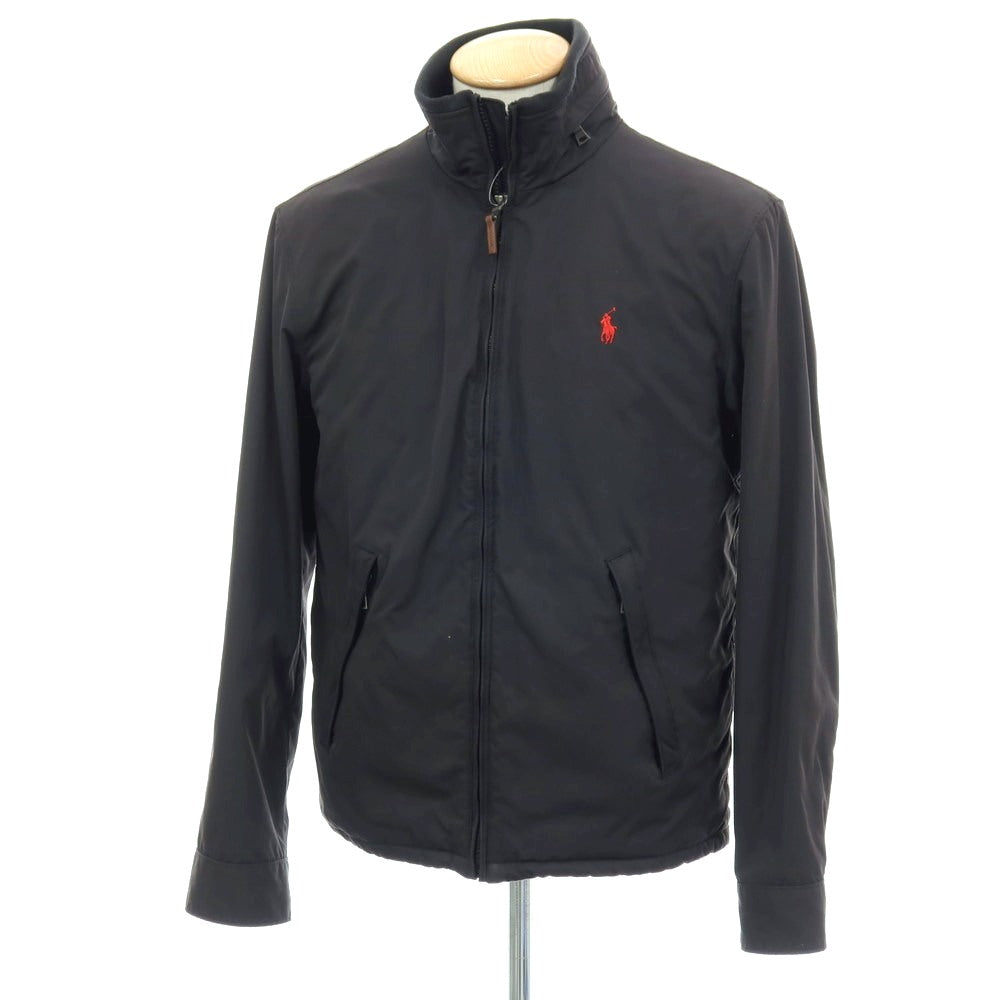 【中古】ポロ ラルフローレン Polo Ralph Lauren ポリエステル 中綿入り ジップアップ スイングトップ ブラック【サイズS】【 状態ランクD 】【 メンズ 】