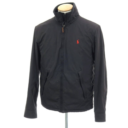 【中古】ポロ ラルフローレン Polo Ralph Lauren ポリエステル 中綿入り ジップアップ スイングトップ ブラック【サイズS】【 状態ランクD 】【 メンズ 】