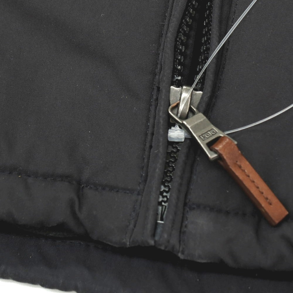 【中古】ポロ ラルフローレン Polo Ralph Lauren ポリエステル 中綿入り ジップアップ スイングトップ ブラック【サイズS】【 状態ランクD 】【 メンズ 】
