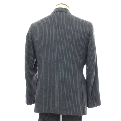 【中古】イセタンメンズ ISETAN MENS ウール ストライプ 2つボタンスーツ グレー【サイズ48】【 状態ランクB 】【 メンズ 】