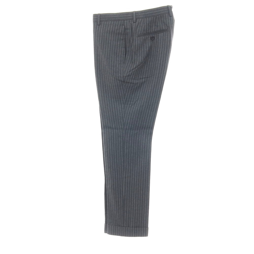 【中古】イセタンメンズ ISETAN MENS ウール ストライプ 2つボタンスーツ グレー【サイズ48】【 状態ランクB 】【 メンズ 】