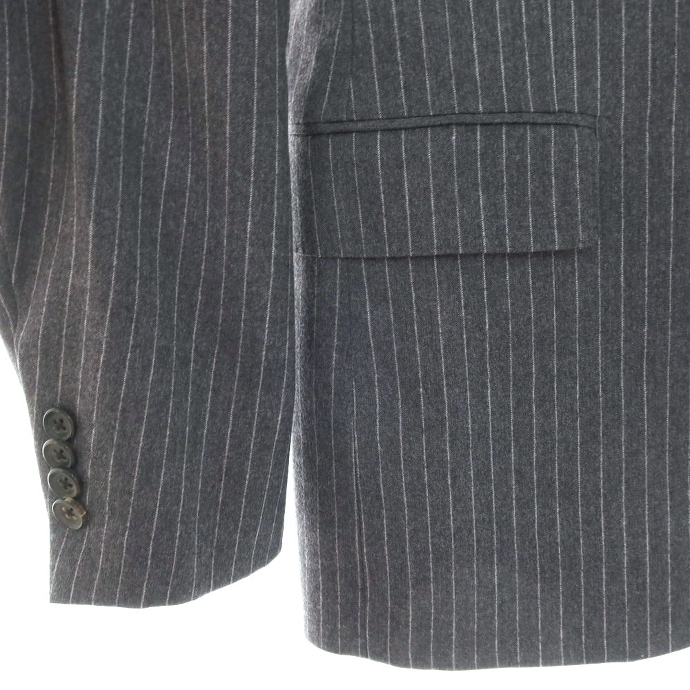 【中古】イセタンメンズ ISETAN MENS ウール ストライプ 2つボタンスーツ グレー【サイズ48】【 状態ランクB 】【 メンズ 】