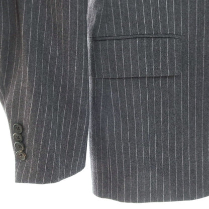 【中古】イセタンメンズ ISETAN MENS ウール ストライプ 2つボタンスーツ グレー【サイズ48】【 状態ランクB 】【 メンズ 】