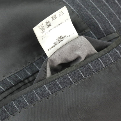 【中古】イセタンメンズ ISETAN MENS ウール ストライプ 2つボタンスーツ グレー【サイズ48】【 状態ランクB 】【 メンズ 】