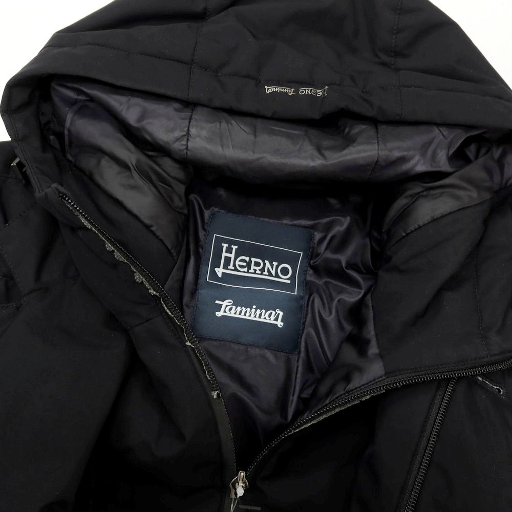 【中古】ヘルノ Herno ダウンコート ブラック【サイズ48】【 状態ランクD 】【 メンズ 】