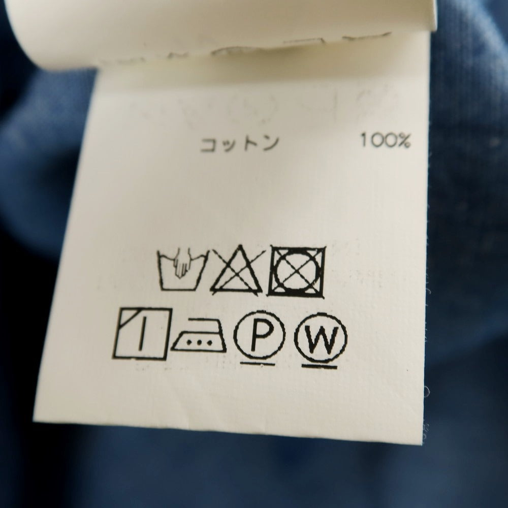 【中古】ジーエムエフ965 MGF965 コットン ワイドカラー カジュアルシャツ ブルー【サイズS】【 状態ランクC 】【 メンズ 】