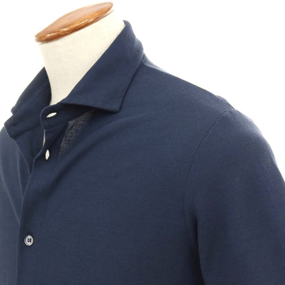 【中古】ザノーネ ZANONE アイスコットン 半袖シャツ ネイビー【サイズ48】【 状態ランクB 】【 メンズ 】