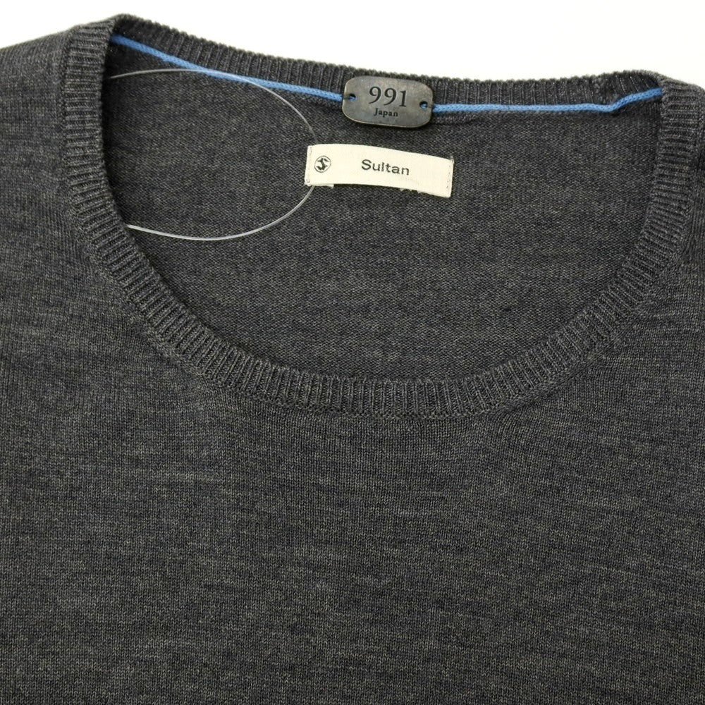 【中古】ナインナインワン ジャパン 991 Japan ハイゲージ ウールナイロンポリウレタン クルーネック プルオーバーニット グレー【サイズ48】【 状態ランクB 】【 メンズ 】