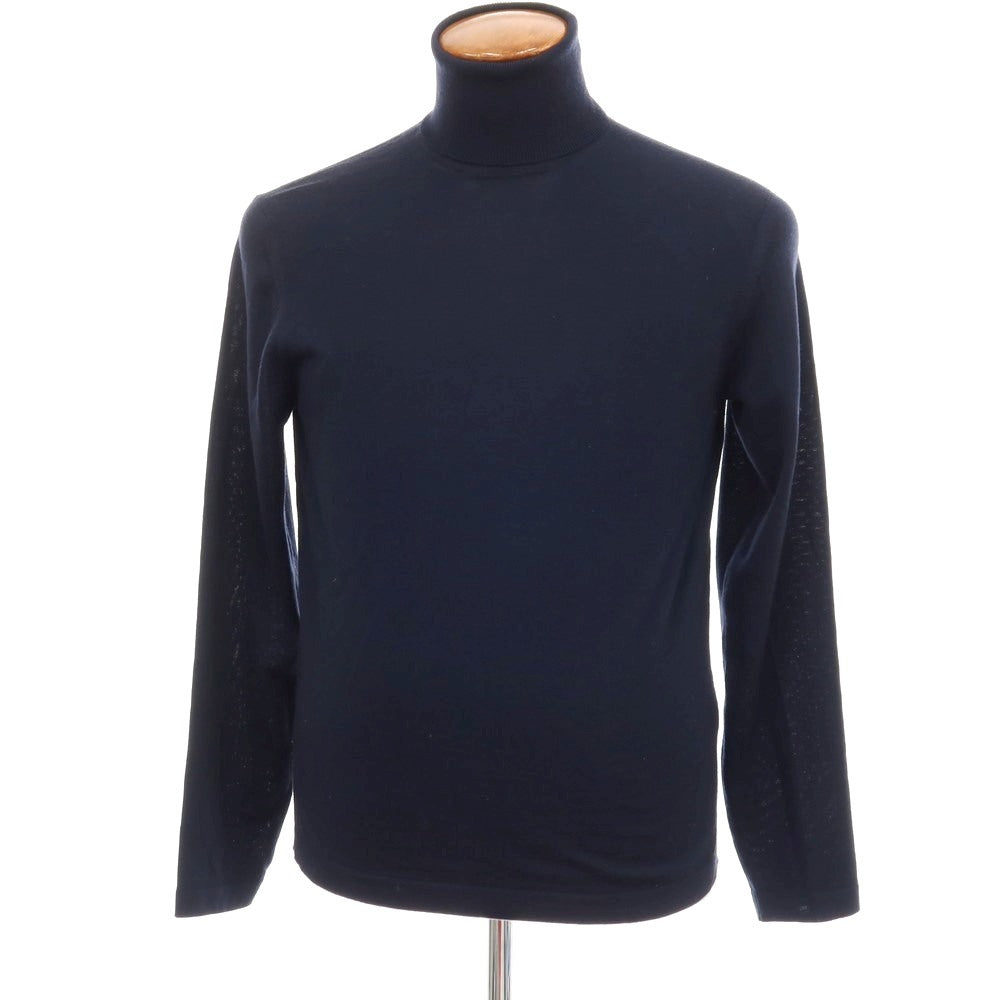【中古】トゥモローランド TOMORROWLAND tricot ハイゲージ ウール タートルネック プルオーバーニット ネイビー【サイズM】【 状態ランクC 】【 メンズ 】