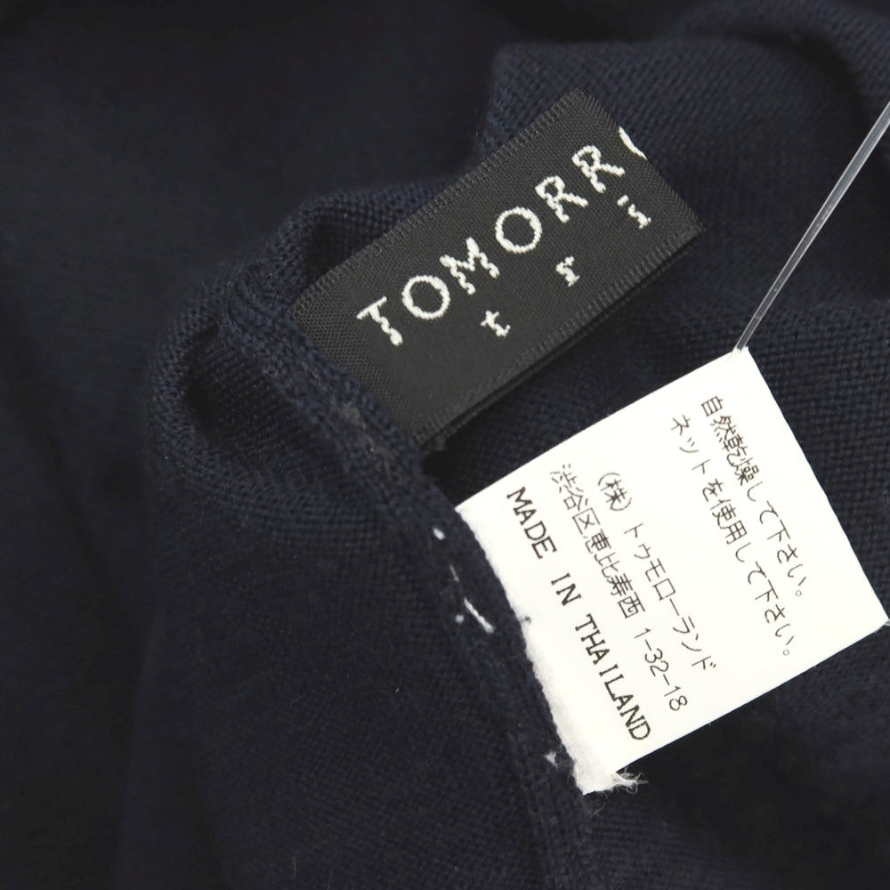 【SALE30%OFF/返品不可】【中古】トゥモローランド TOMORROWLAND tricot ハイゲージ ウール タートルネック プルオーバーニット ネイビー【 サイズM 】【 状態ランクC 】【 メンズ 】