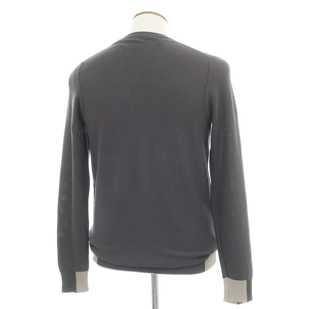 【中古】ザノーネ ZANONE コットン カーディガン ダークグレー【サイズ48】【 状態ランクB 】【 メンズ 】