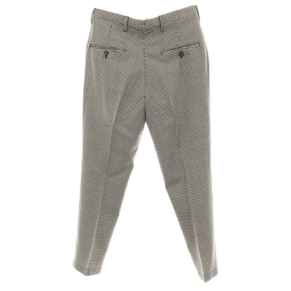 【中古】ヴィガーノ VIGANO ウール チェック カジュアルスラックスパンツ ブラウンxオフホワイト【サイズ46】【 状態ランクB 】【 メンズ 】