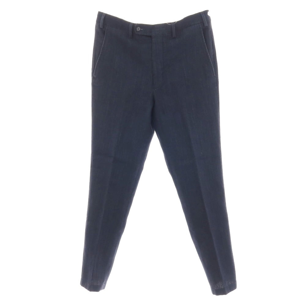 【中古】ヴィガーノ VIGANO ウールコットン カジュアルスラックスパンツ ネイビー【サイズ46】【 状態ランクC 】【 メンズ 】