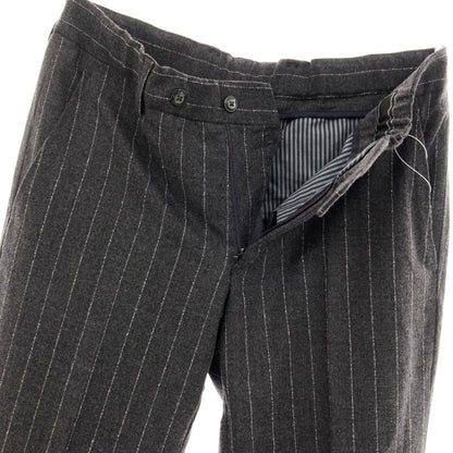 【中古】ヴィガーノ VIGANO ストレッチウール ストライプ カジュアルスラックスパンツ ダークグレー【サイズ46】【 状態ランクC 】【 メンズ 】