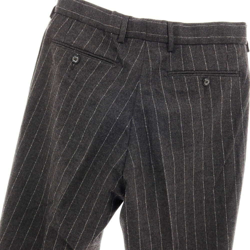 【中古】ヴィガーノ VIGANO ストレッチウール ストライプ カジュアルスラックスパンツ ダークグレー【サイズ46】【 状態ランクC 】【 メンズ 】