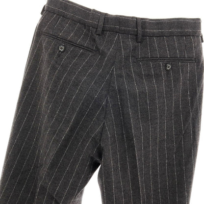 【中古】ヴィガーノ VIGANO ストレッチウール ストライプ カジュアルスラックスパンツ ダークグレー【サイズ46】【 状態ランクC 】【 メンズ 】
