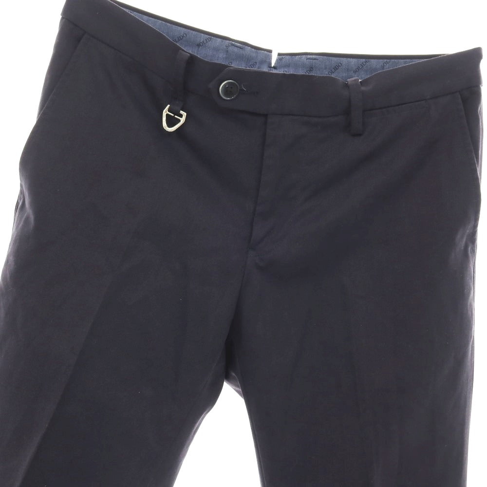 【中古】ソリード SOLIDO ポリエステルコットン カジュアルスラックスパンツ ネイビー【サイズ2】【 状態ランクB 】【 メンズ 】