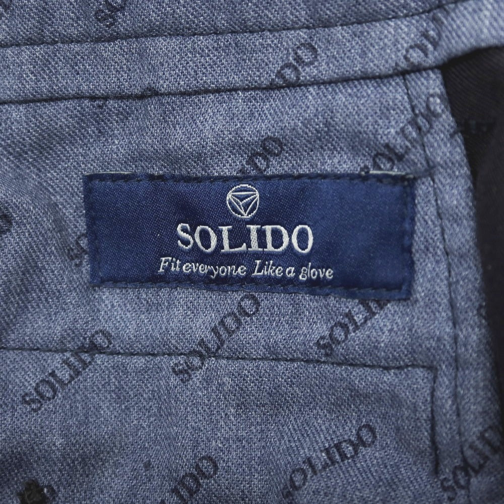 【中古】ソリード SOLIDO ポリエステルコットン カジュアルスラックスパンツ ネイビー【 サイズ2 】【 状態ランクB 】【 メンズ 】 [APD]