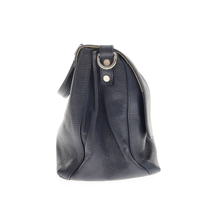 【中古】ザネラート ZANELLATO POSTINA レザー ショルダーバッグ ネイビー【 状態ランクB 】【 ユニセックス 】