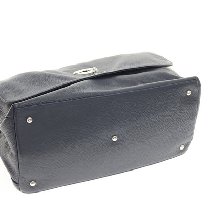 【中古】ザネラート ZANELLATO POSTINA レザー ショルダーバッグ ネイビー【 状態ランクB 】【 ユニセックス 】
