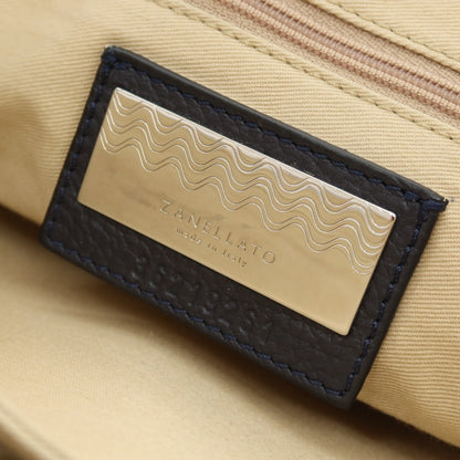 【中古】ザネラート ZANELLATO POSTINA レザー ショルダーバッグ ネイビー【 状態ランクB 】【 ユニセックス 】