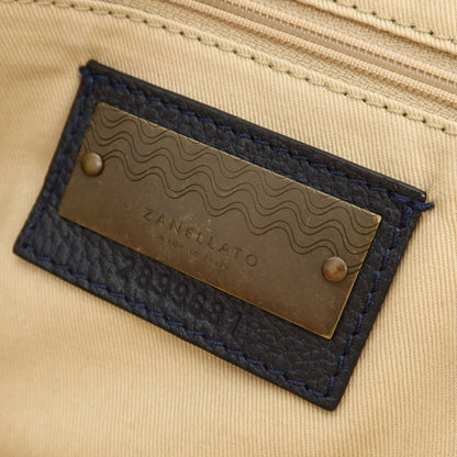 【中古】ザネラート ZANELLATO POSTINA レザー スエード ショルダーバッグ ネイビー【 状態ランクB 】【 ユニセックス 】