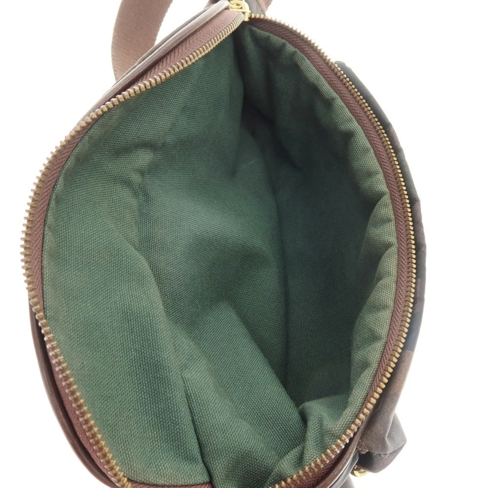 【中古】フェリージ Felisi 799/10 ナイロン レザー ボディバッグ グリーンxダークブラウン【 状態ランクC 】【 メンズ 】