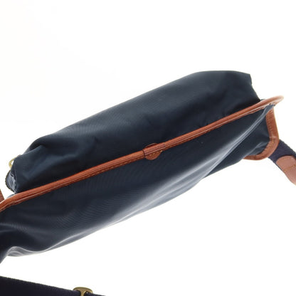 【中古】フェリージ Felisi 799 ナイロン レザー ボディバッグ ネイビーxブラウン【 状態ランクC 】【 メンズ 】