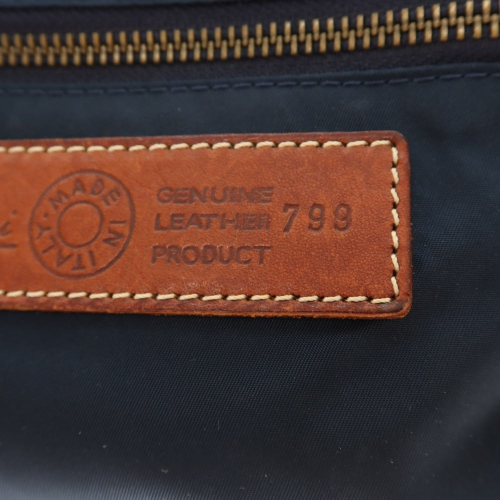 【中古】フェリージ Felisi 799 ナイロン レザー ボディバッグ ネイビーxブラウン【 状態ランクC 】【 メンズ 】