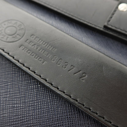 【中古】フェリージ Felisi 8637/2 PVC レザー ブリーフケース ネイビーxブラック【 状態ランクB 】【 メンズ 】
