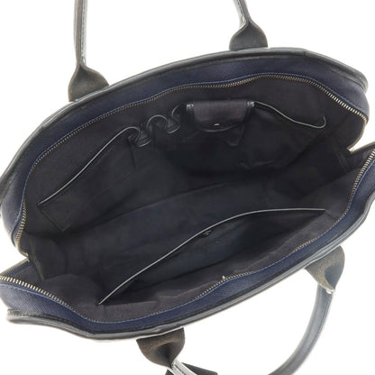 【中古】フェリージ Felisi 8637/2 PVC レザー ブリーフケース ネイビーxブラック【 状態ランクB 】【 メンズ 】