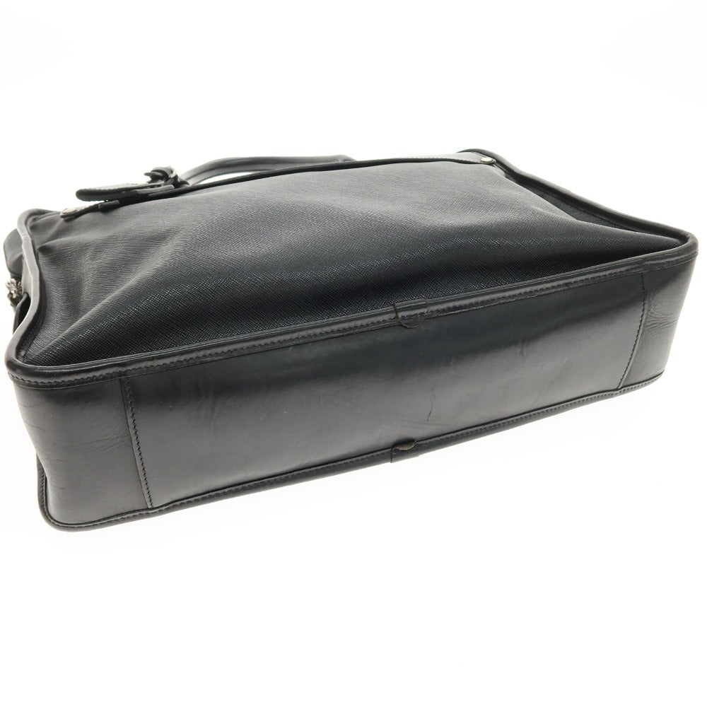 【中古】フェリージ Felisi 8637/2 PVC レザー ブリーフケース ブラック【 状態ランクB 】【 メンズ 】