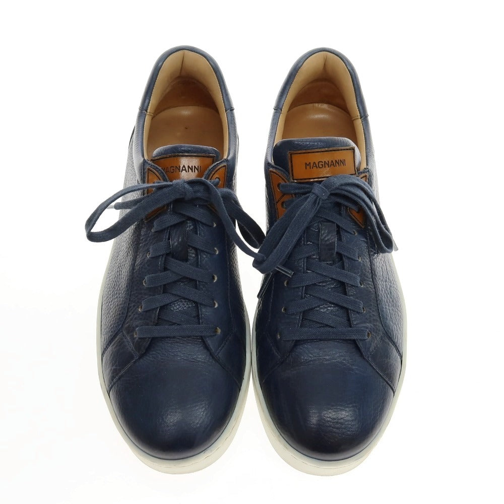【中古】マグナーニ MAGNANNI レザー スニーカー ネイビー【 41 】【 状態ランクC 】【 メンズ 】 []