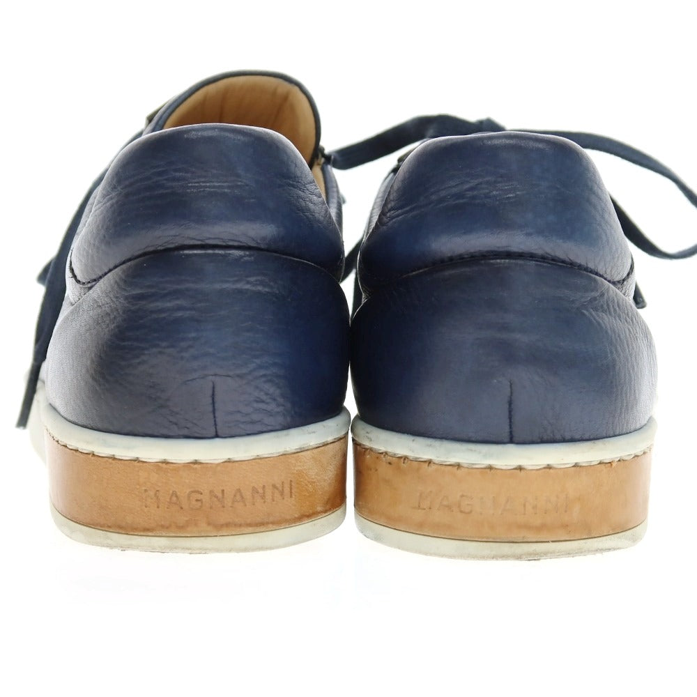 【中古】マグナーニ MAGNANNI レザー スニーカー ネイビー【 41 】【 状態ランクC 】【 メンズ 】 []