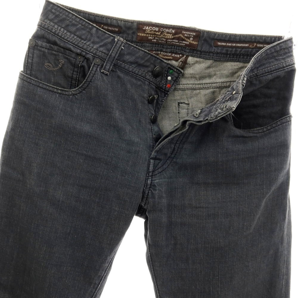 【中古】ヤコブコーエン JACOB COHEN J688 デニムパンツ ジーンズ ブラック【サイズ30】【 状態ランクC 】【 メンズ 】