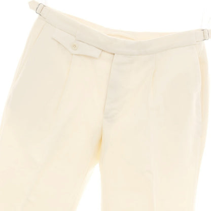 【中古】インコテックス INCOTEX BEAMS F別注 ウール カジュアルスラックスパンツ アイボリー【サイズ46】【 状態ランクC 】【 メンズ 】