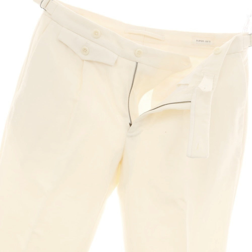 【中古】インコテックス INCOTEX BEAMS F別注 ウール カジュアルスラックスパンツ アイボリー【サイズ46】【 状態ランクC 】【 メンズ 】