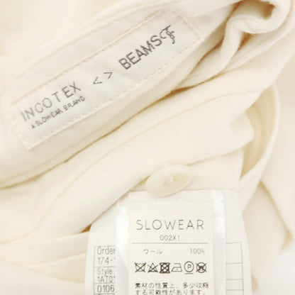 【中古】インコテックス INCOTEX BEAMS F別注 ウール カジュアルスラックスパンツ アイボリー【サイズ46】【 状態ランクC 】【 メンズ 】