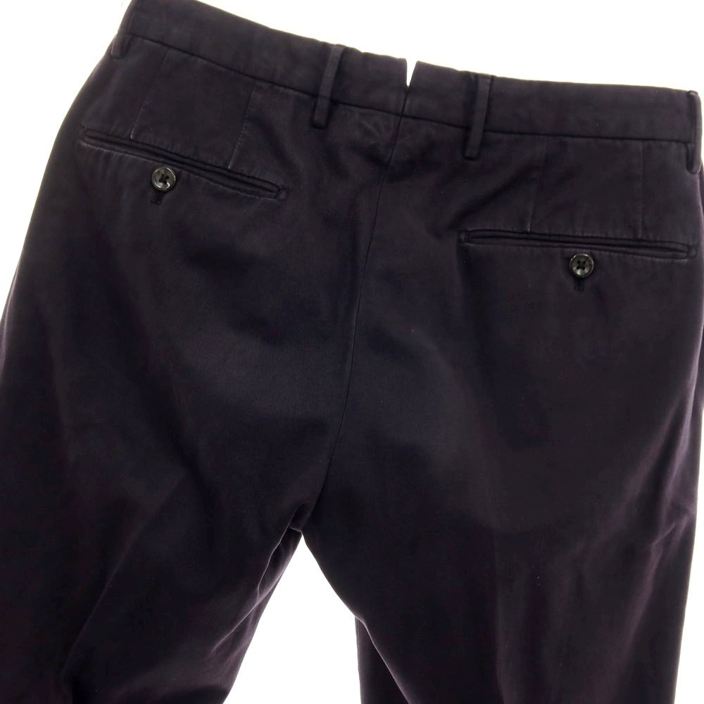 【中古】インコテックス INCOTEX ツイルコットン カジュアルスラックスパンツ ネイビー【サイズ46】【 状態ランクC 】【 メンズ 】