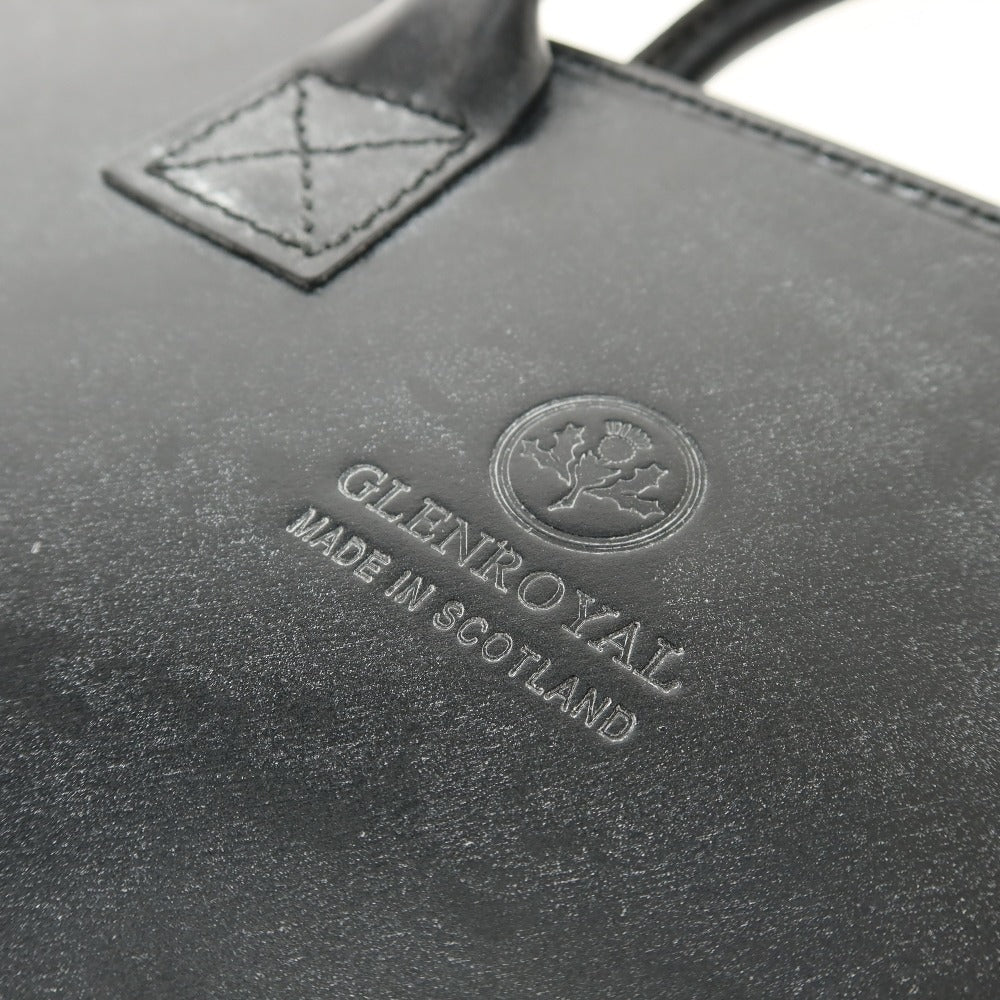 【中古】グレンロイヤル GLENROYAL ブライドルレザー ブリーフケース ブラック【 状態ランクA 】【 メンズ 】