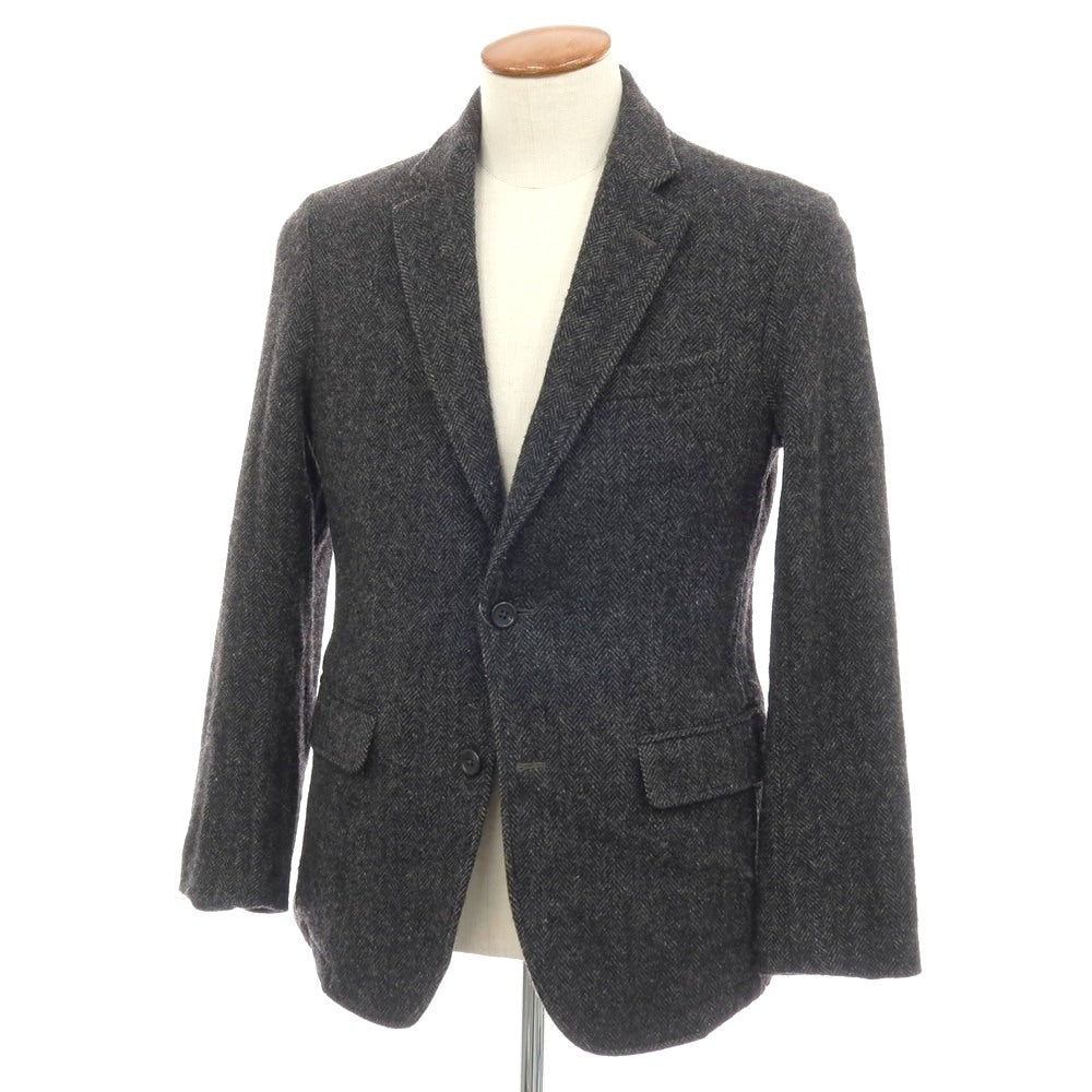 【中古】ウールリッチ WOOLRICH ウールナイロン ヘリンボーン 2B テーラードジャケット グレー【サイズM】【 状態ランクC 】【 メンズ 】