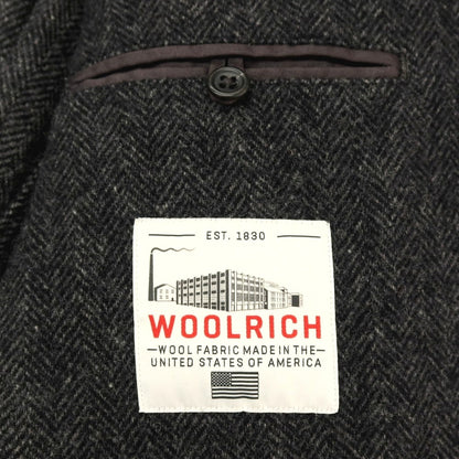 【SALE30%OFF/返品不可】【中古】ウールリッチ WOOLRICH ウールナイロン ヘリンボーン 2B テーラードジャケット グレー【 サイズM 】【 状態ランクC 】【 メンズ 】