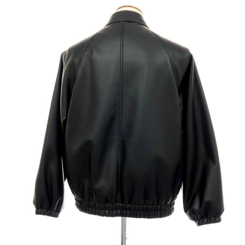 【中古】チャオパニック Ciaopanic 合成皮革 ジップアップ フェイク レザーブルゾン ブラック【サイズM】【 状態ランクA 】【 ユニセックス 】[APD]