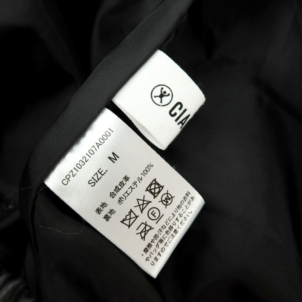 【中古】チャオパニック Ciaopanic 合成皮革 ジップアップ フェイク レザーブルゾン ブラック【サイズM】【 状態ランクA 】【 ユニセックス 】[APD]