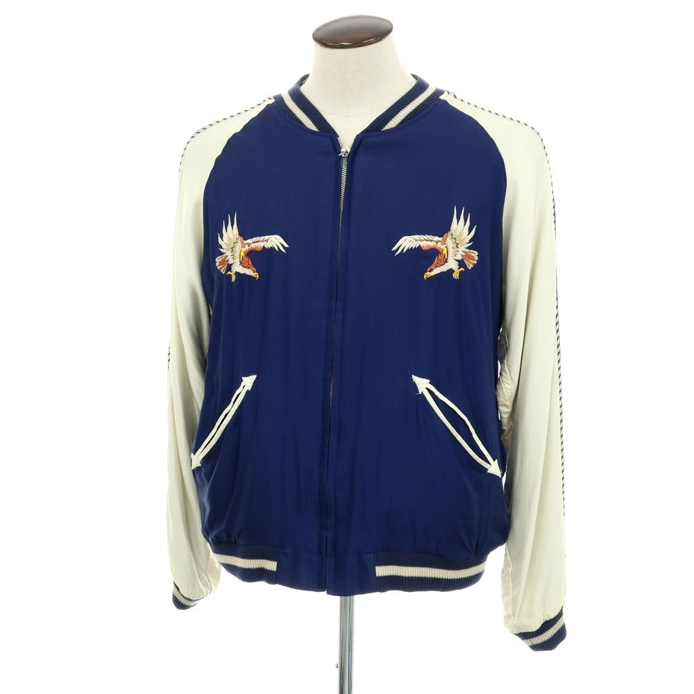 【中古】テイラー トーヨー TAILOR TOYO BEAMS別注 ORIGINAL MLB COLLECTION リバーシブル アセテート スカジャン ネイビー【 サイズXL 】【 状態ランクB 】【 メンズ 】 [APD]