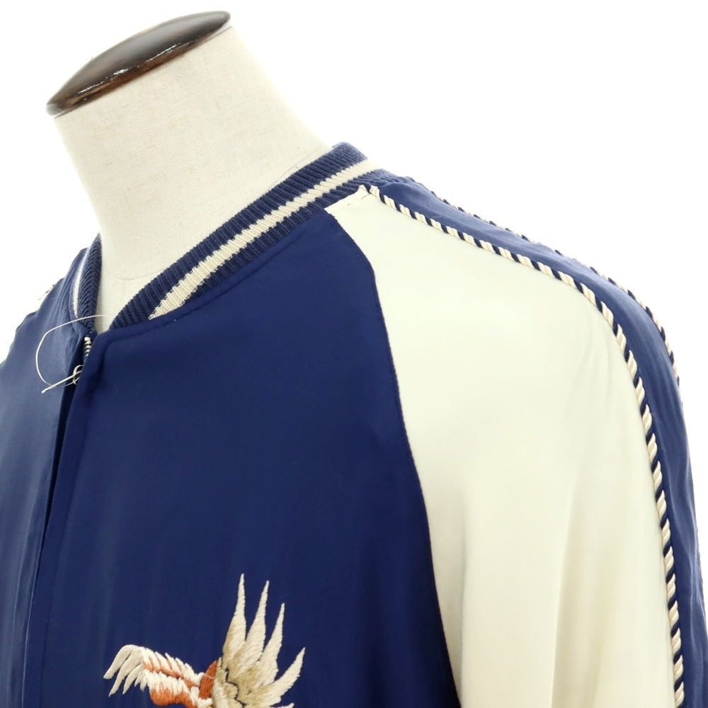 【中古】テイラー トーヨー TAILOR TOYO BEAMS別注 ORIGINAL MLB COLLECTION リバーシブル アセテート スカジャン ネイビー【 サイズXL 】【 状態ランクB 】【 メンズ 】 [APD]